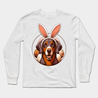 Bavarian Mountain Scent Hound in Bunny Ears Easter Delight Long Sleeve T-Shirt